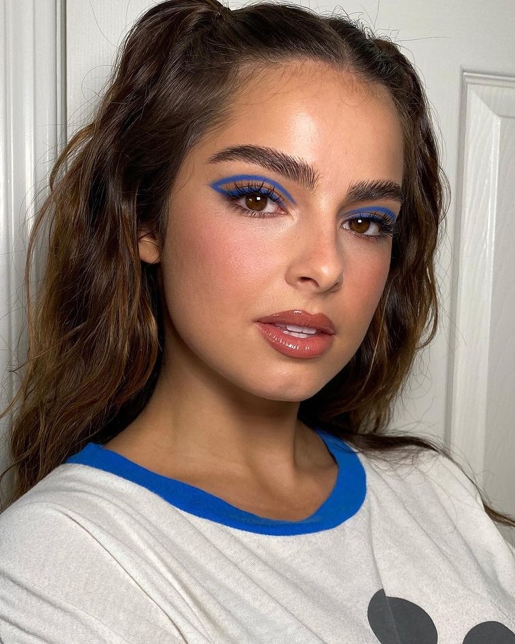 Blue Lined Eyeliner Makeup