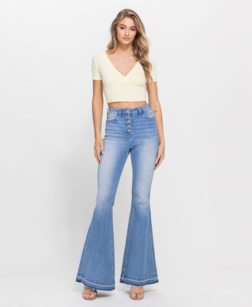 High Waist Flare With Crops
