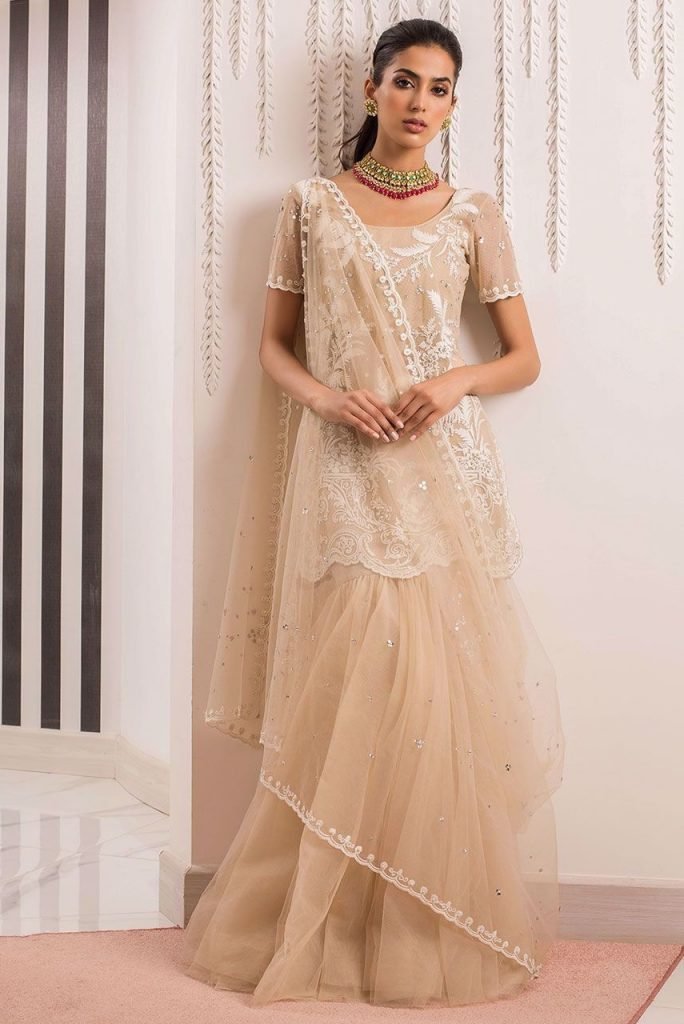 Long Kurti With Tulle Skirt