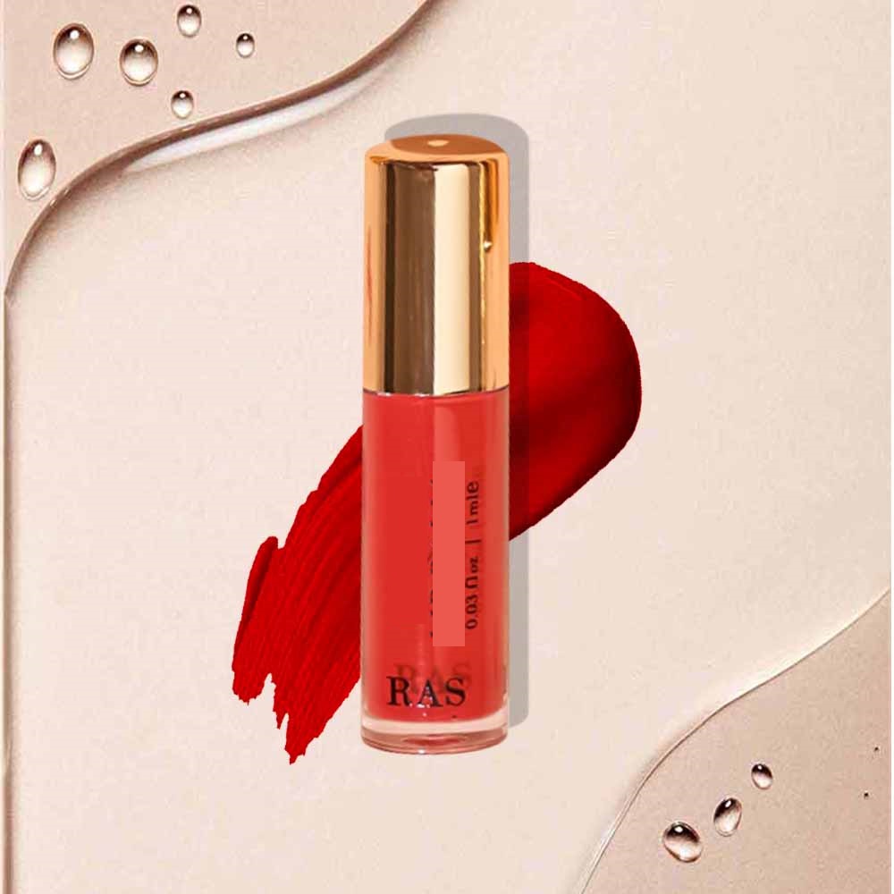 RAS Luxury Oils Oh-So-Tinted Liquid Lip Balm In Berry Red Light Summer Lipstick