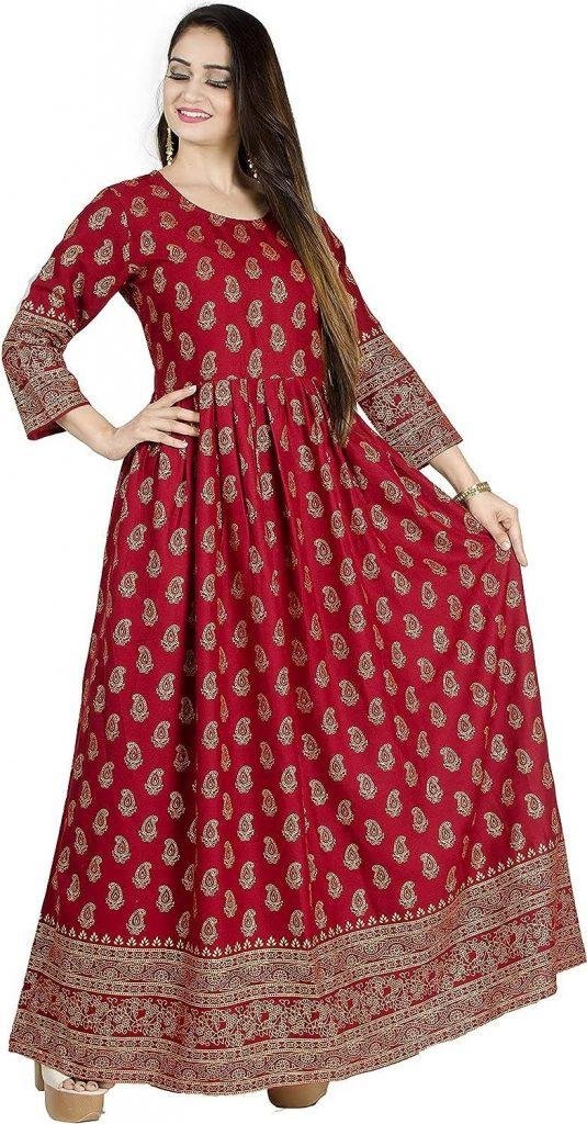 Chandrakala Women's Anarkali Frock Style